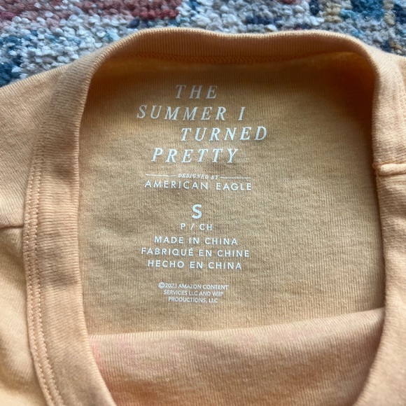 American Eagle x The Summer I Turned Pretty Team Conrad Orange Tshirt Size Small - Picture 4 of 4